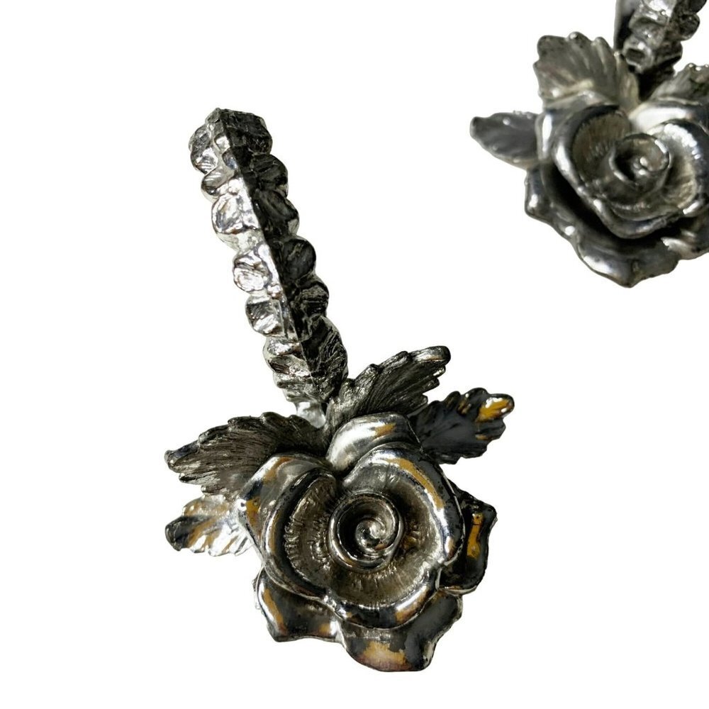 Vintage Rose Napkin Ring Holders Princess House Set of 4